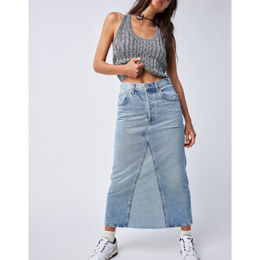 FREE PEOPLE High Tide Cable Tank / Black - Picture 7 of 9